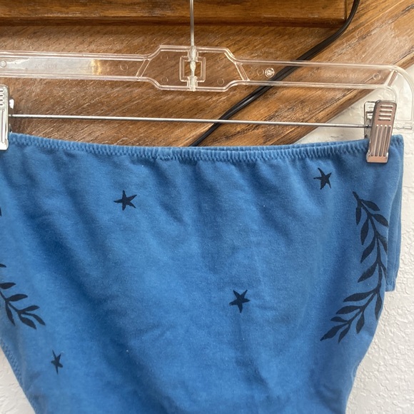 Delphi cheeky brief serpent and bow indigo blue hand stamped organic - Picture 10 of 11